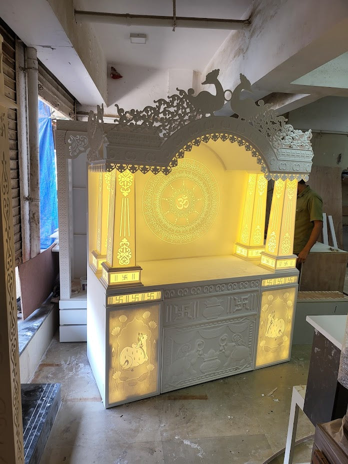 Corian mandir design