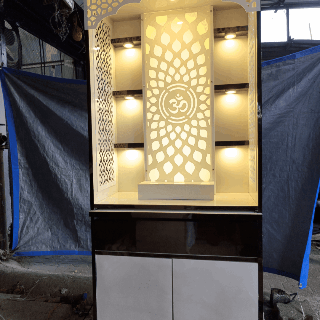 Acrylic Home Temple with floating shelves Open variant - Home temple