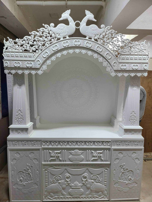 Corian Mandir with traditional pillar design
