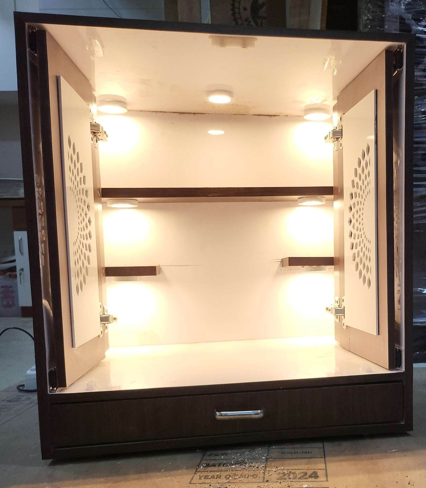 Acrylic Home temple with pocket pocket door wallmount - Home temple