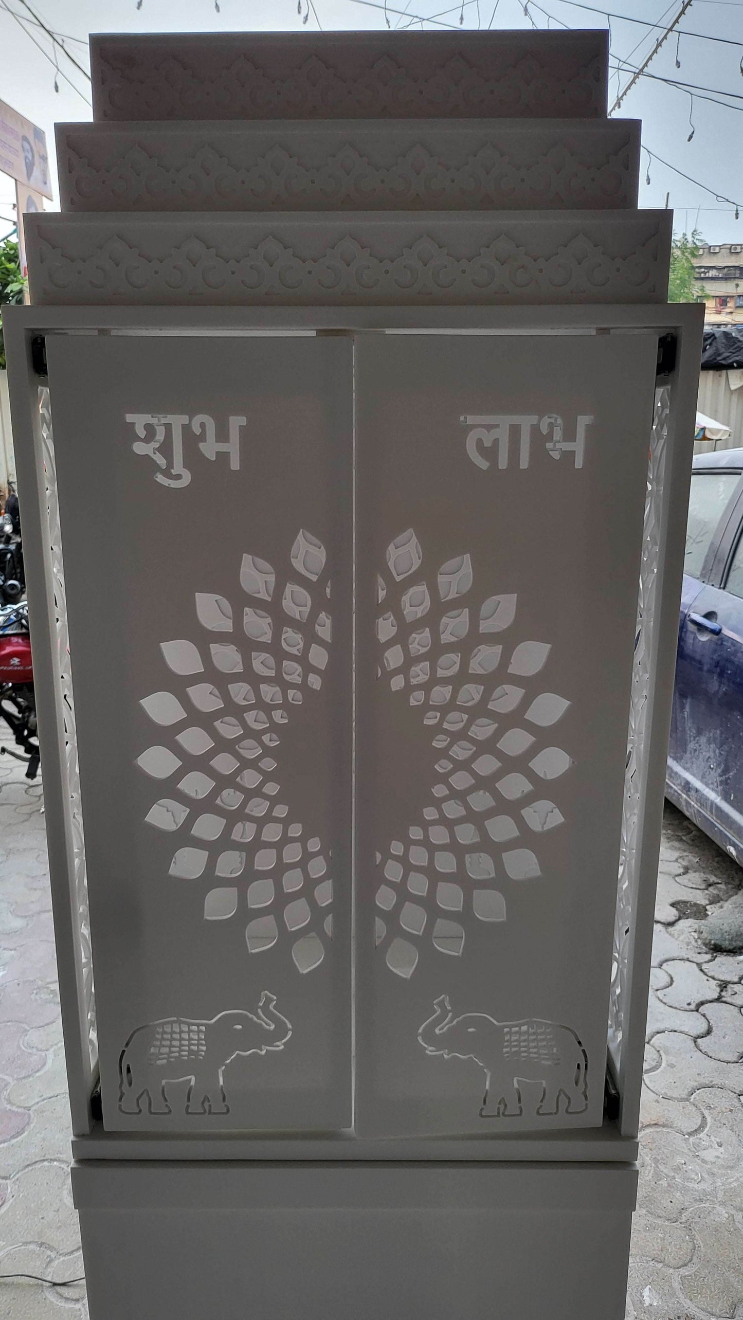 Pooja mandir for home corian - Home temple