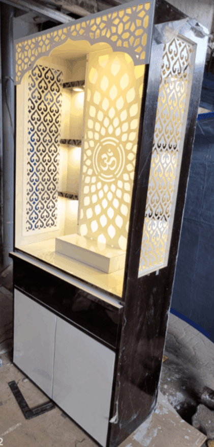 Acrylic Home Temple with floating shelves Open variant - Home temple