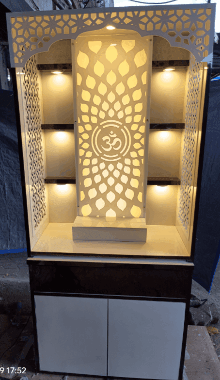 Acrylic Home Temple with floating shelves Open variant - Home temple