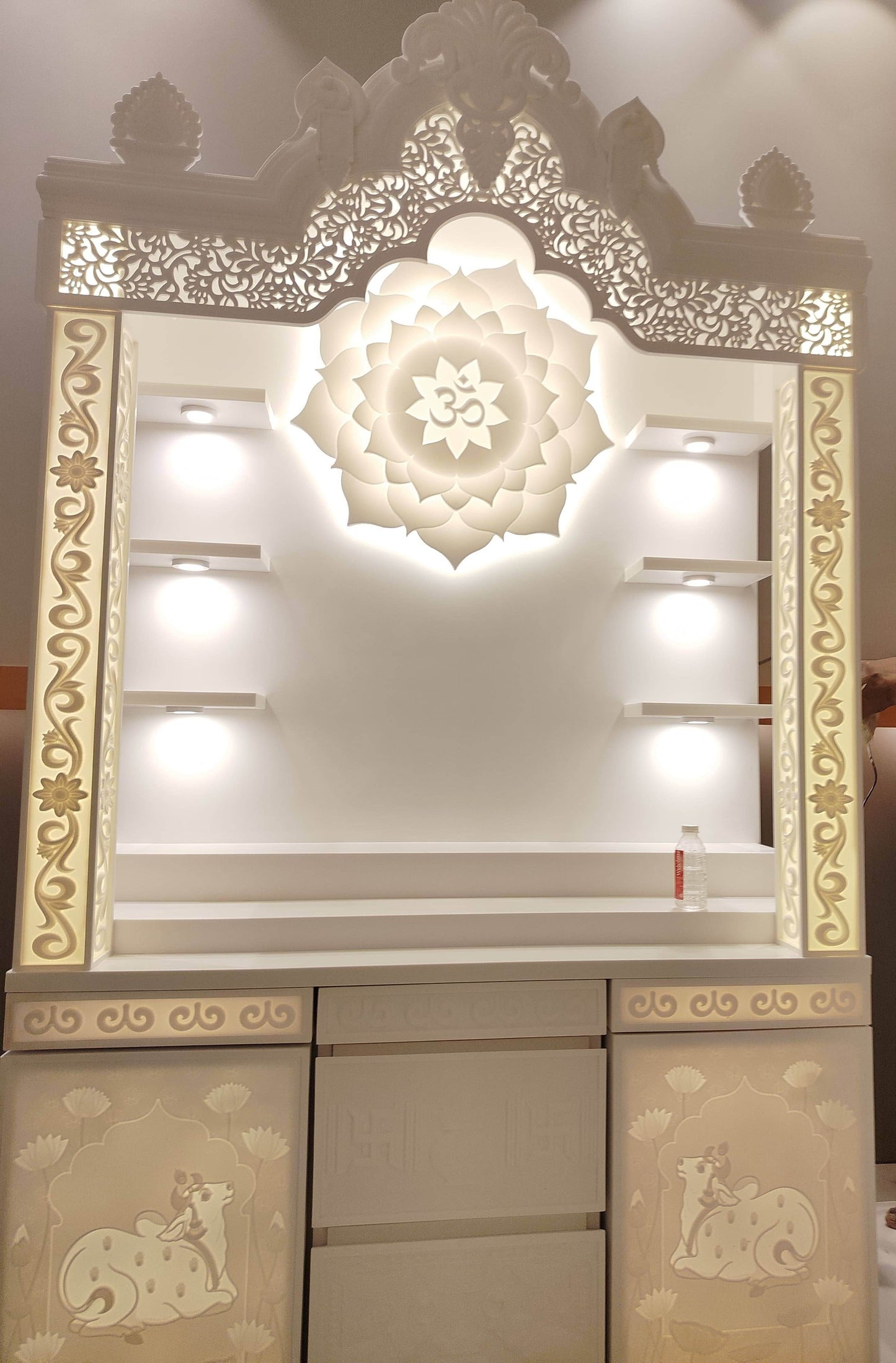 Corian Mandir traditional design - Home temple