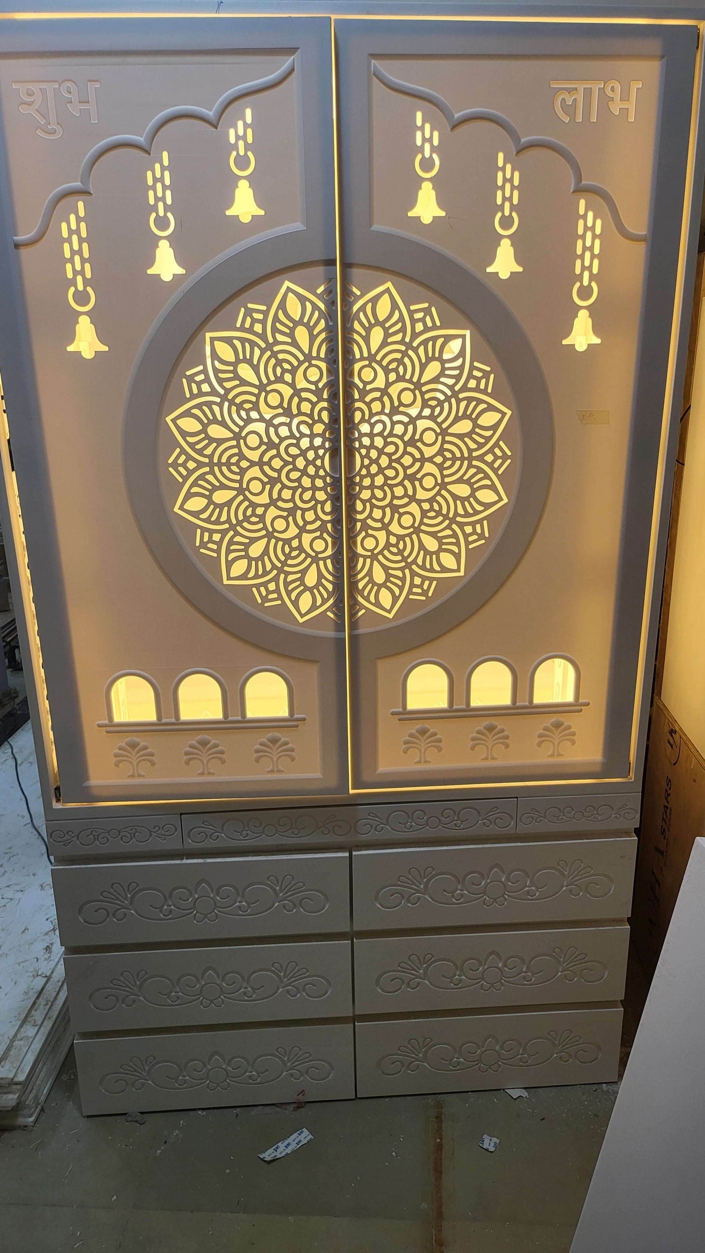 Corian Mandir for home traditional design - Home temple