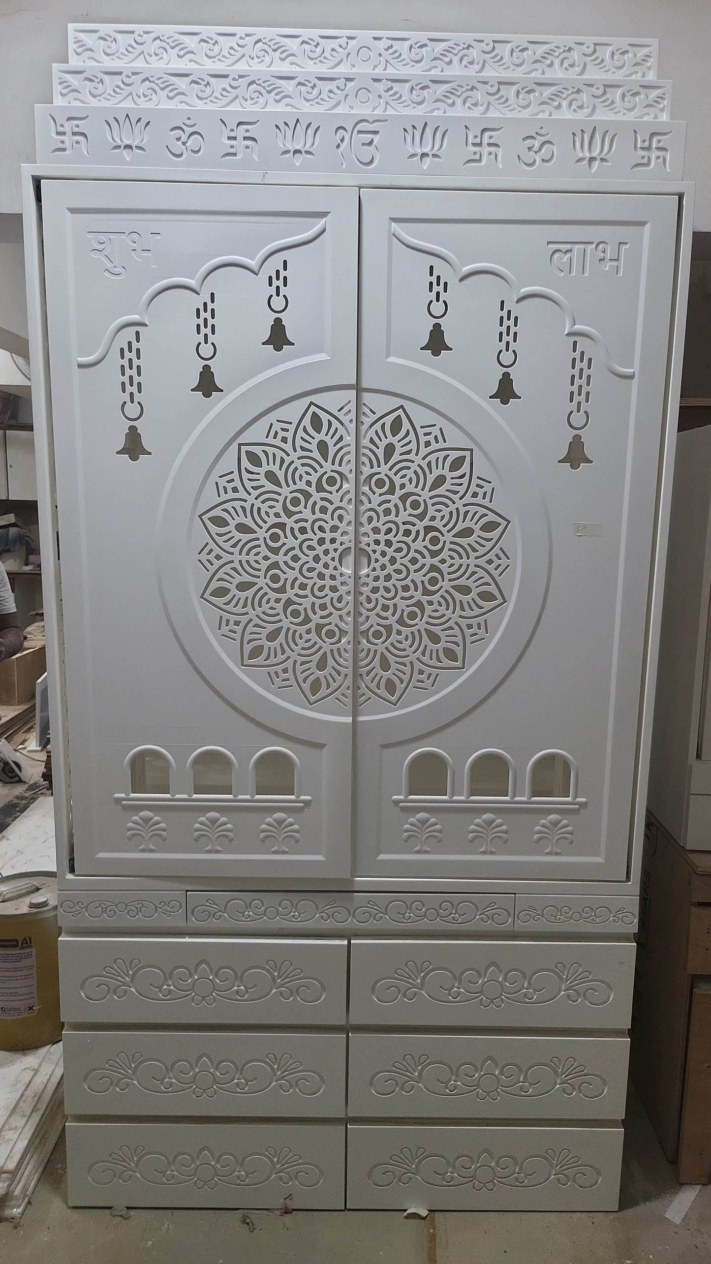 Corian Mandir for home traditional design - Home temple