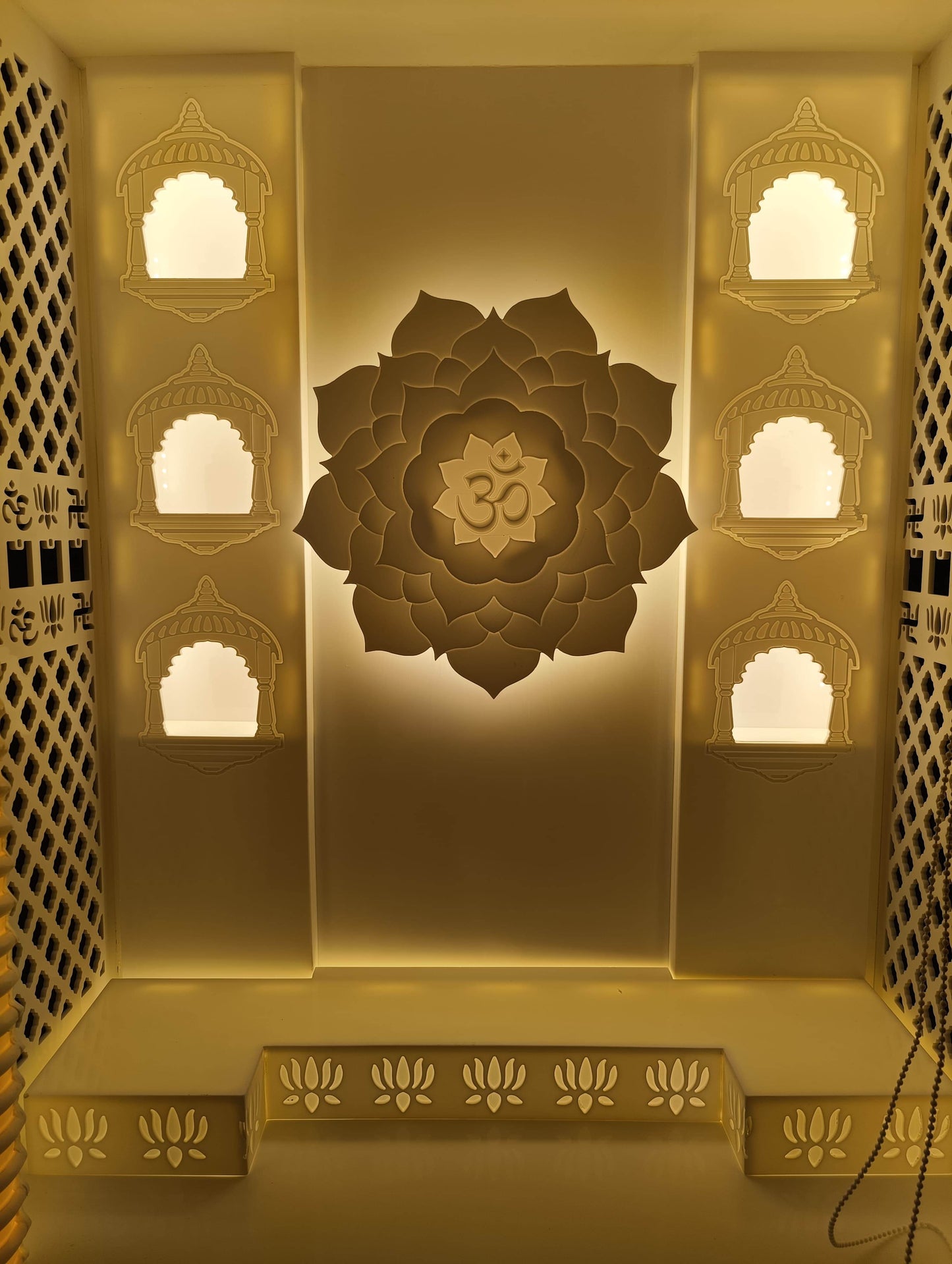Beautiful Corian Mandir for Home Latest design - Home temple