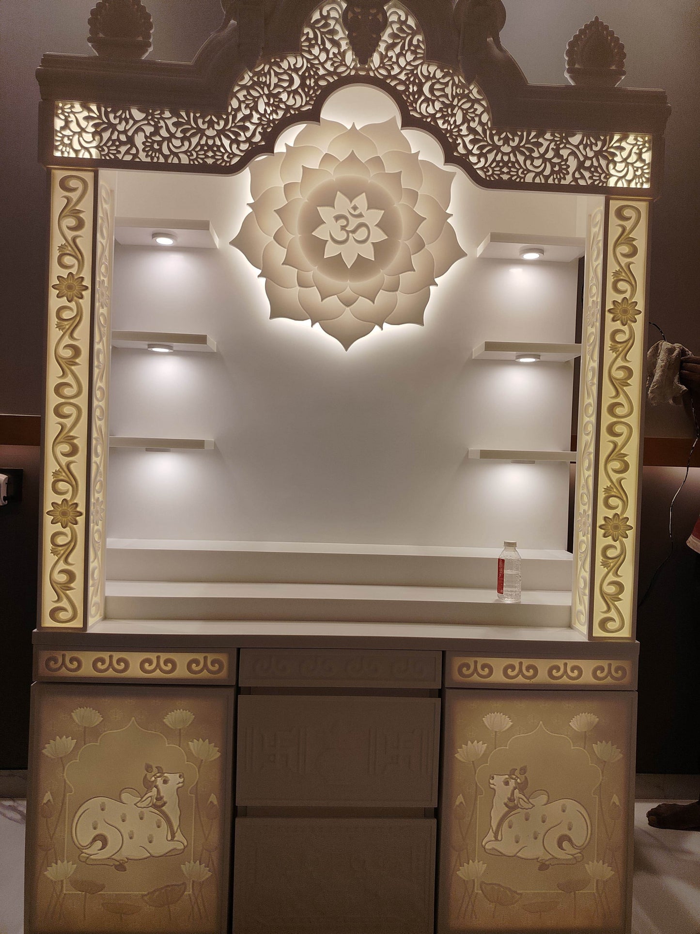 Corian Mandir traditional design - Home temple
