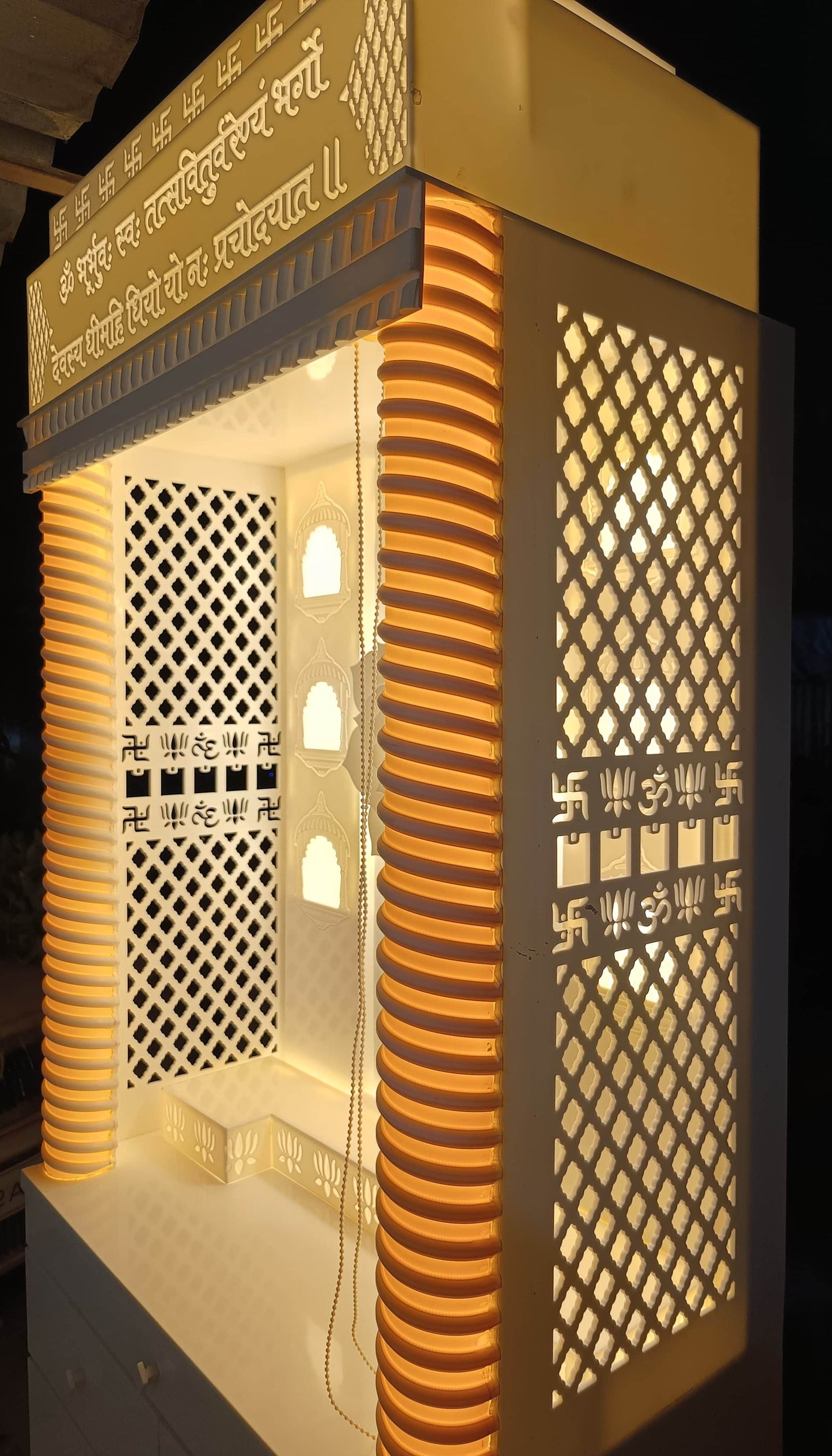 Beautiful Corian Mandir for Home Latest design - Home temple