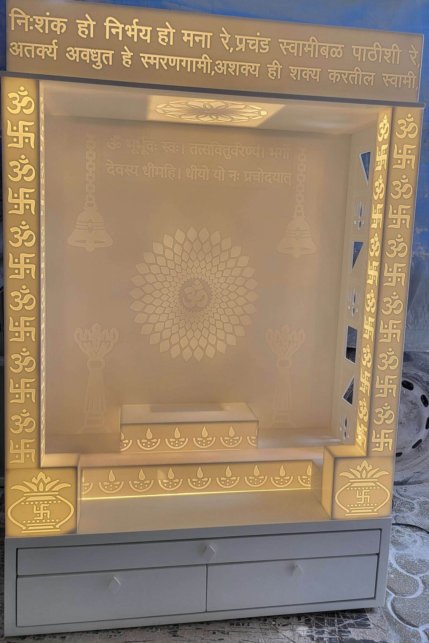 Designer corian Mandir - Home temple