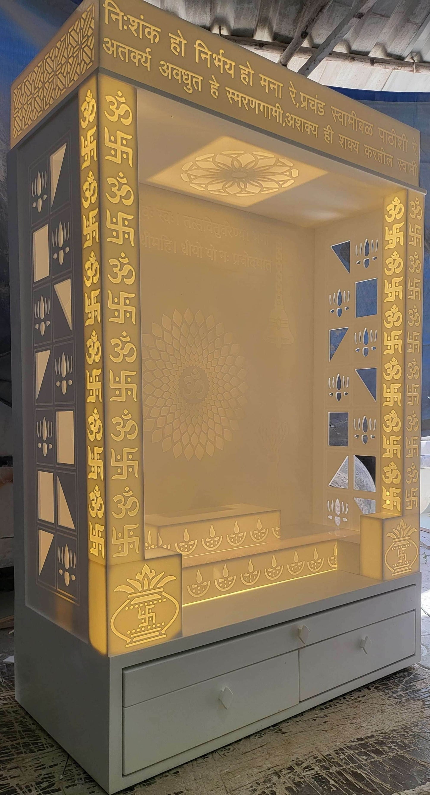 Designer corian Mandir - Home temple