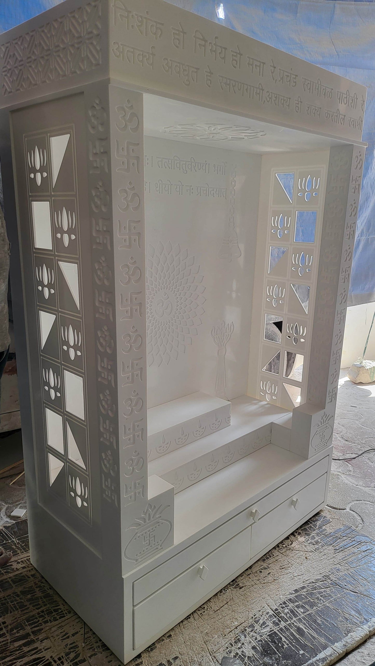 Designer corian Mandir - Home temple