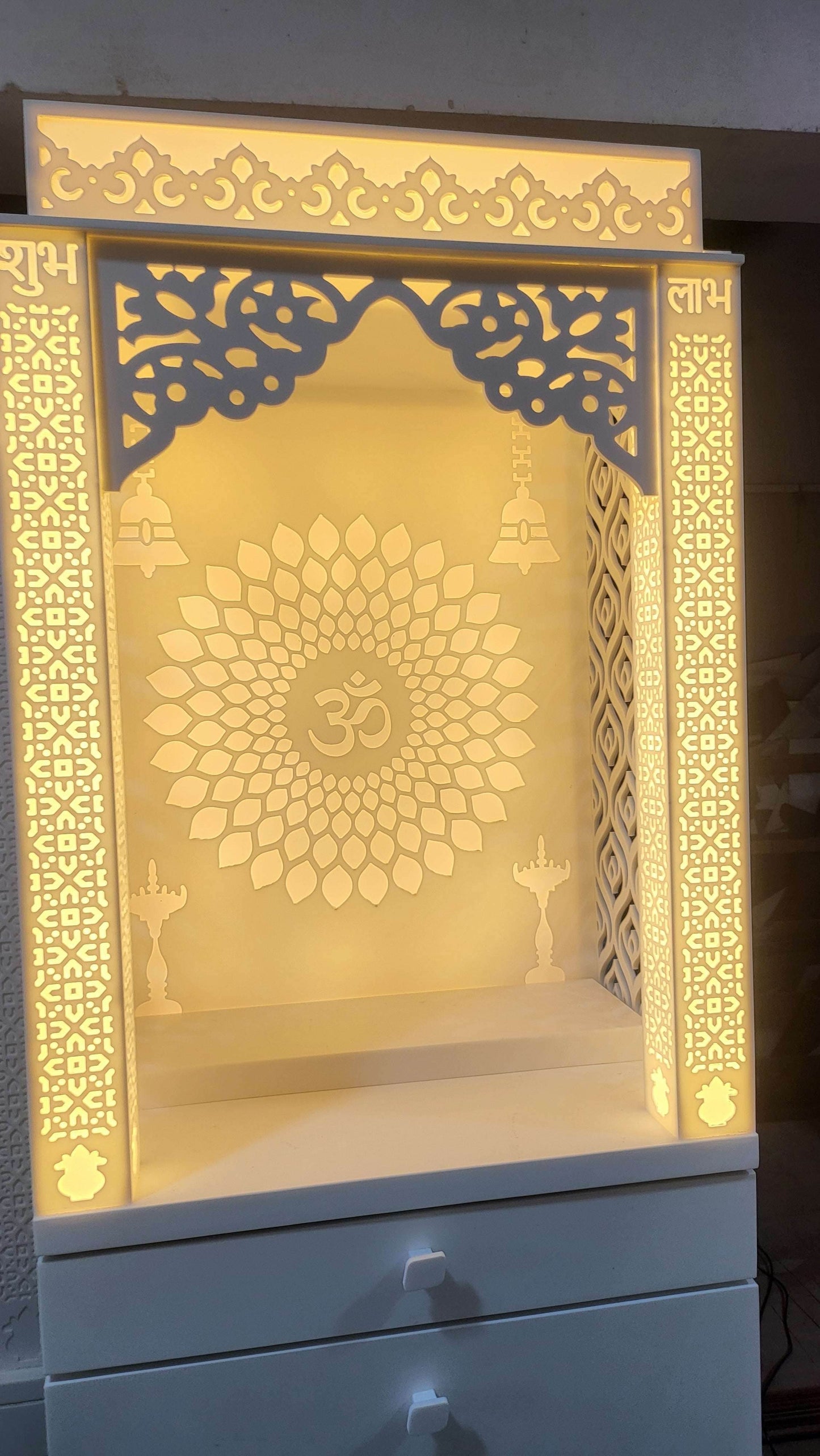 Corian mandir for home - Home temple