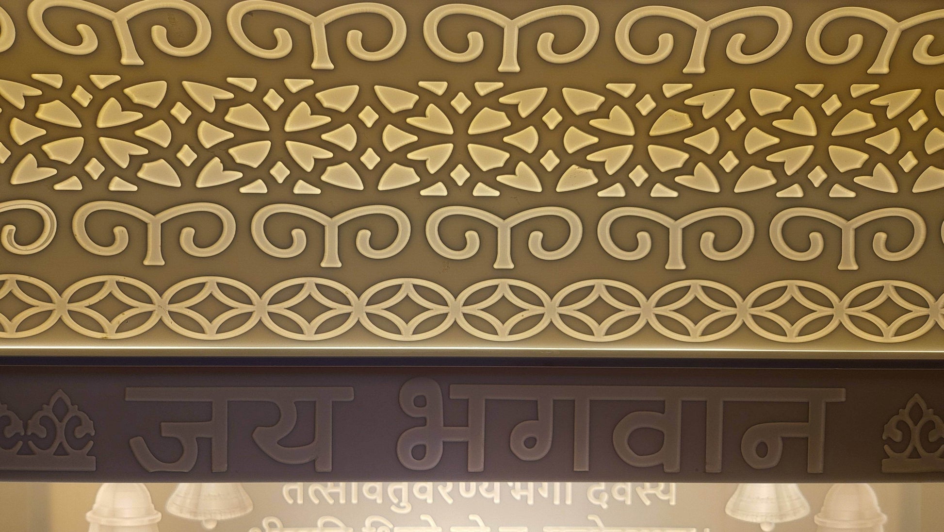 Corian Mandir full with backlit - Home temple