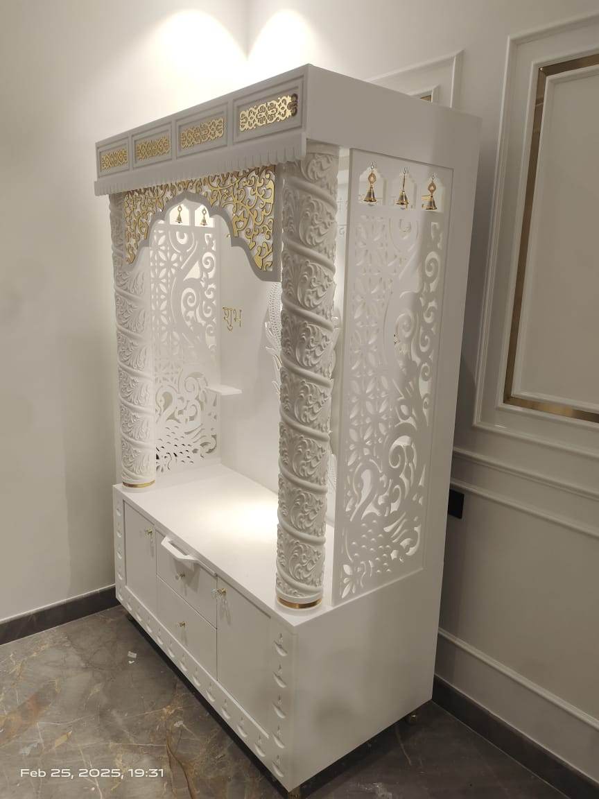 Corian marble temple for home Regal design - Home temple
