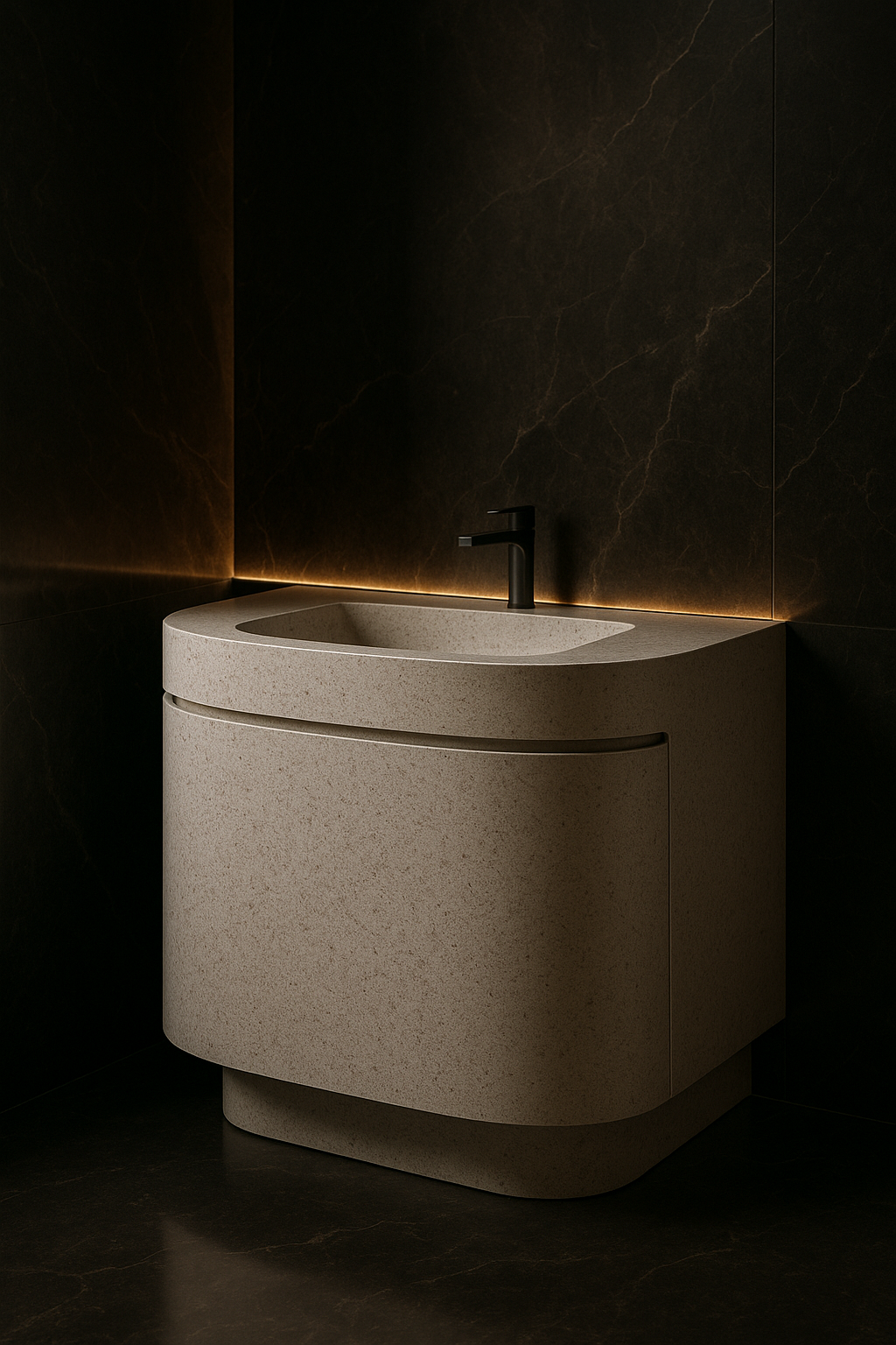 Atlas Curved-Front Vanity by Satguru Creations