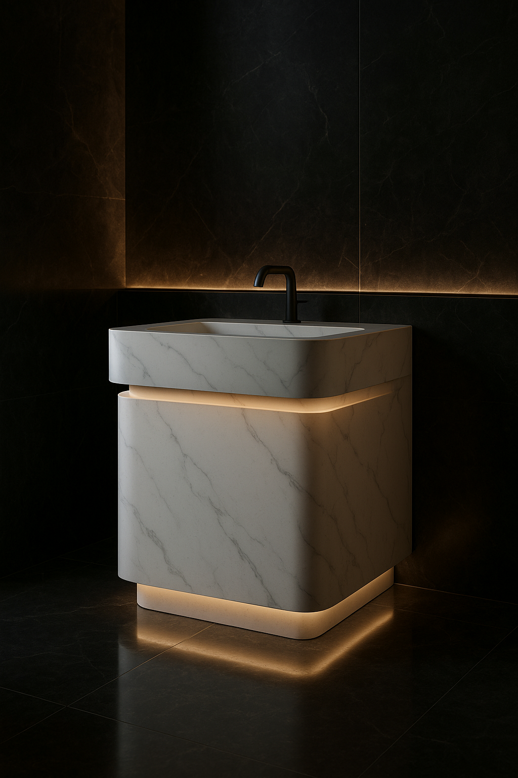 Linea Freestanding Vanity by Satguru Creations
