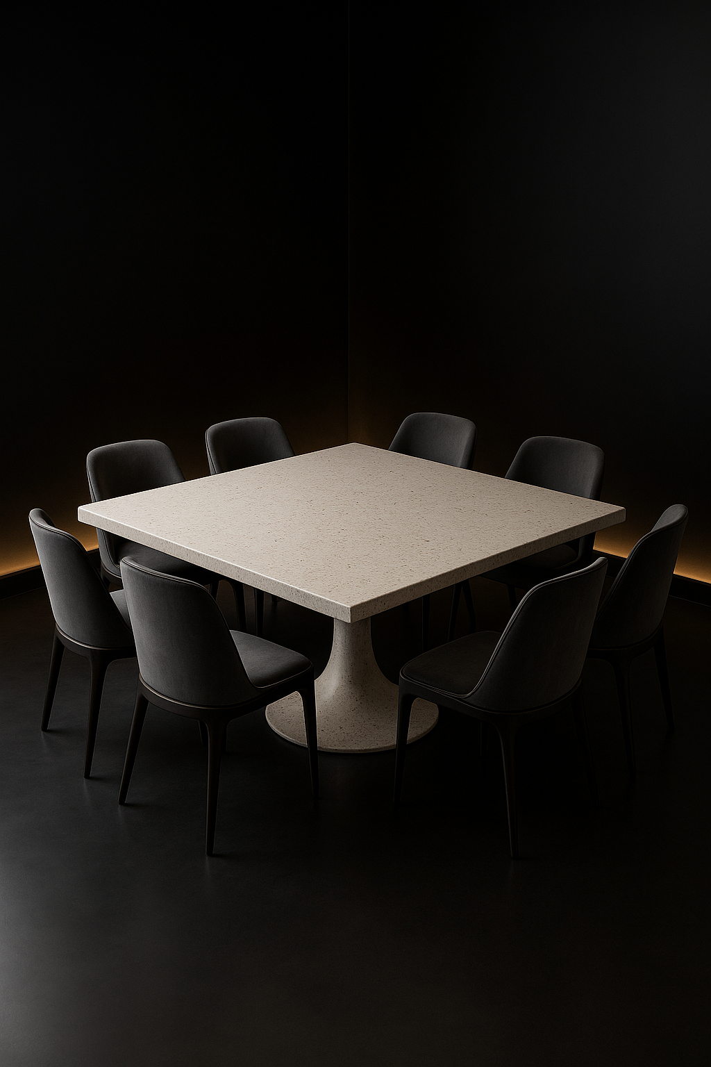 Strata Square Corian Dining Table by Satguru Creations