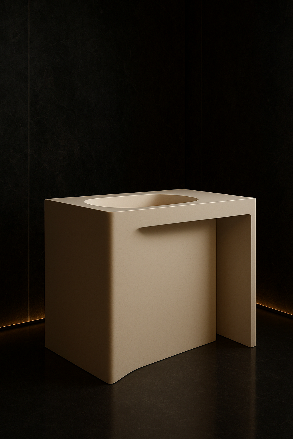Quartz Integrated Basin Vanity by Satguru Creations