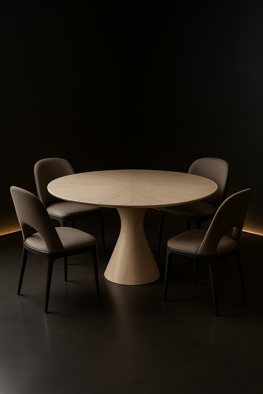 Ridge Round Corian Dining Table by Satguru Creations