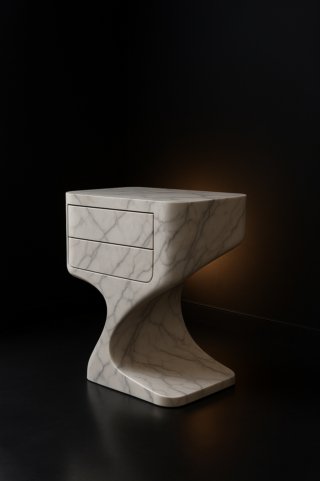 Vault Sculptural Side Table by Satguru Creations