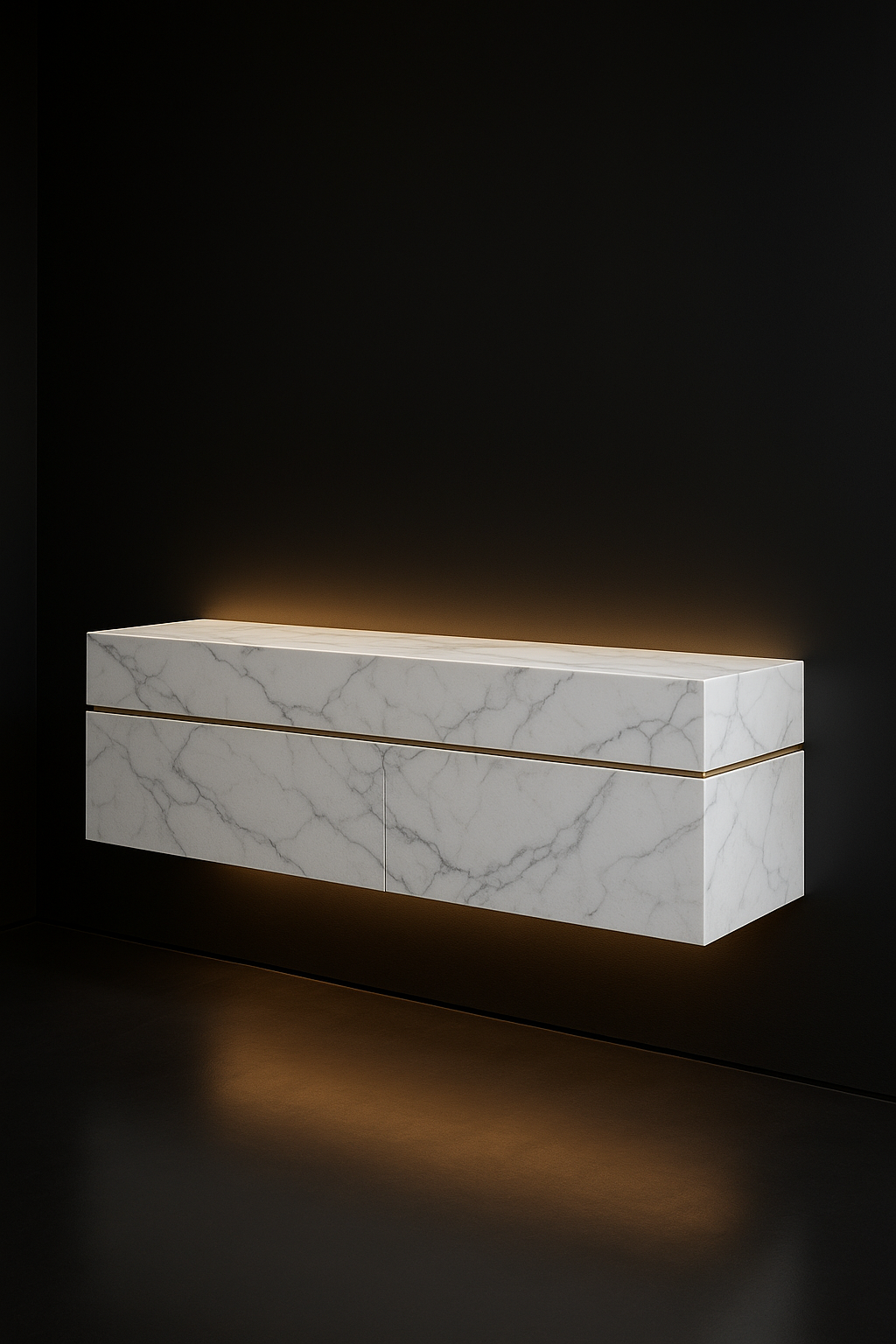 Arc Floating Wall-Mounted Console by Satguru Creations