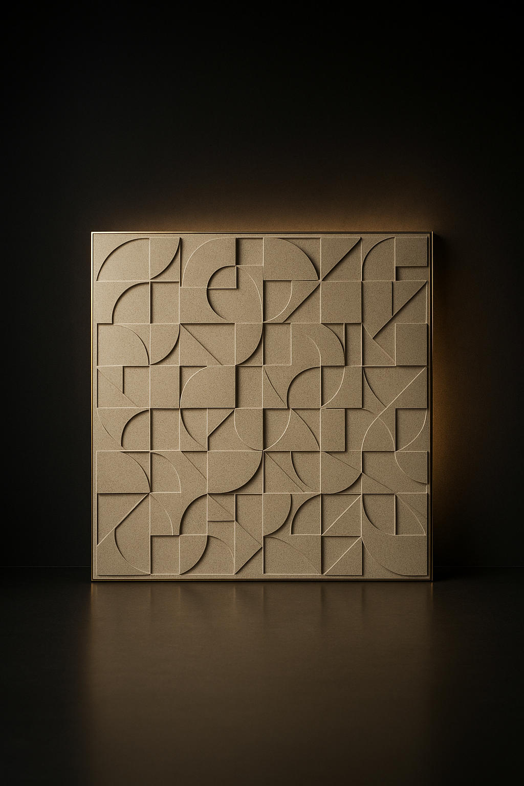 Marble Veil Geometric Relief Wall Panel by Satguru Creations