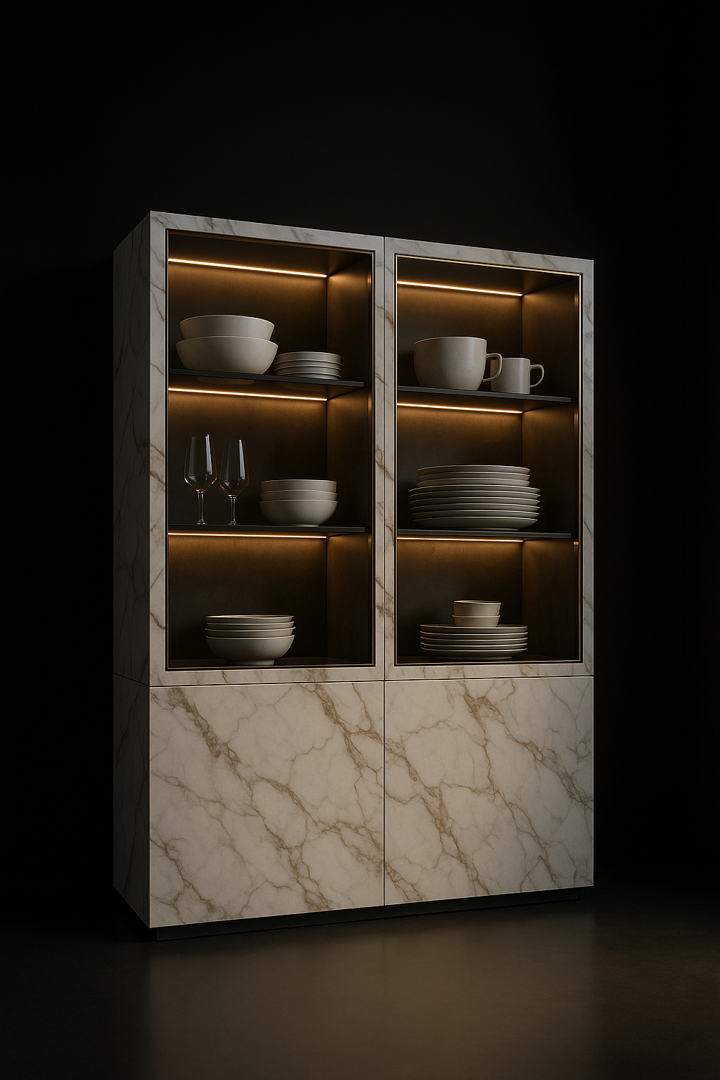 Obelisk Modular Crockery Cabinet by Satguru Creations