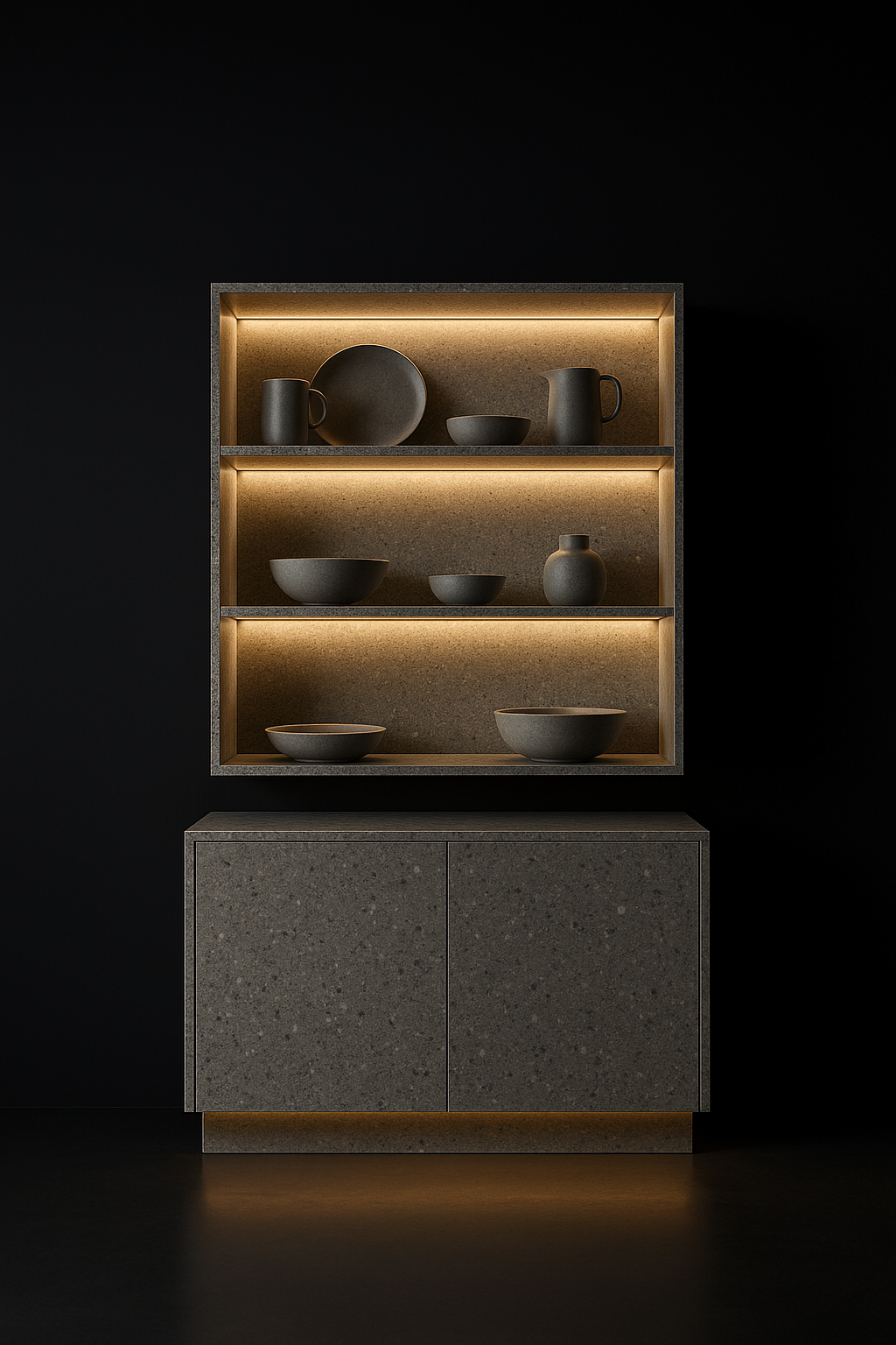 Sable Wall And Base Crockery Unit by Satguru Creations