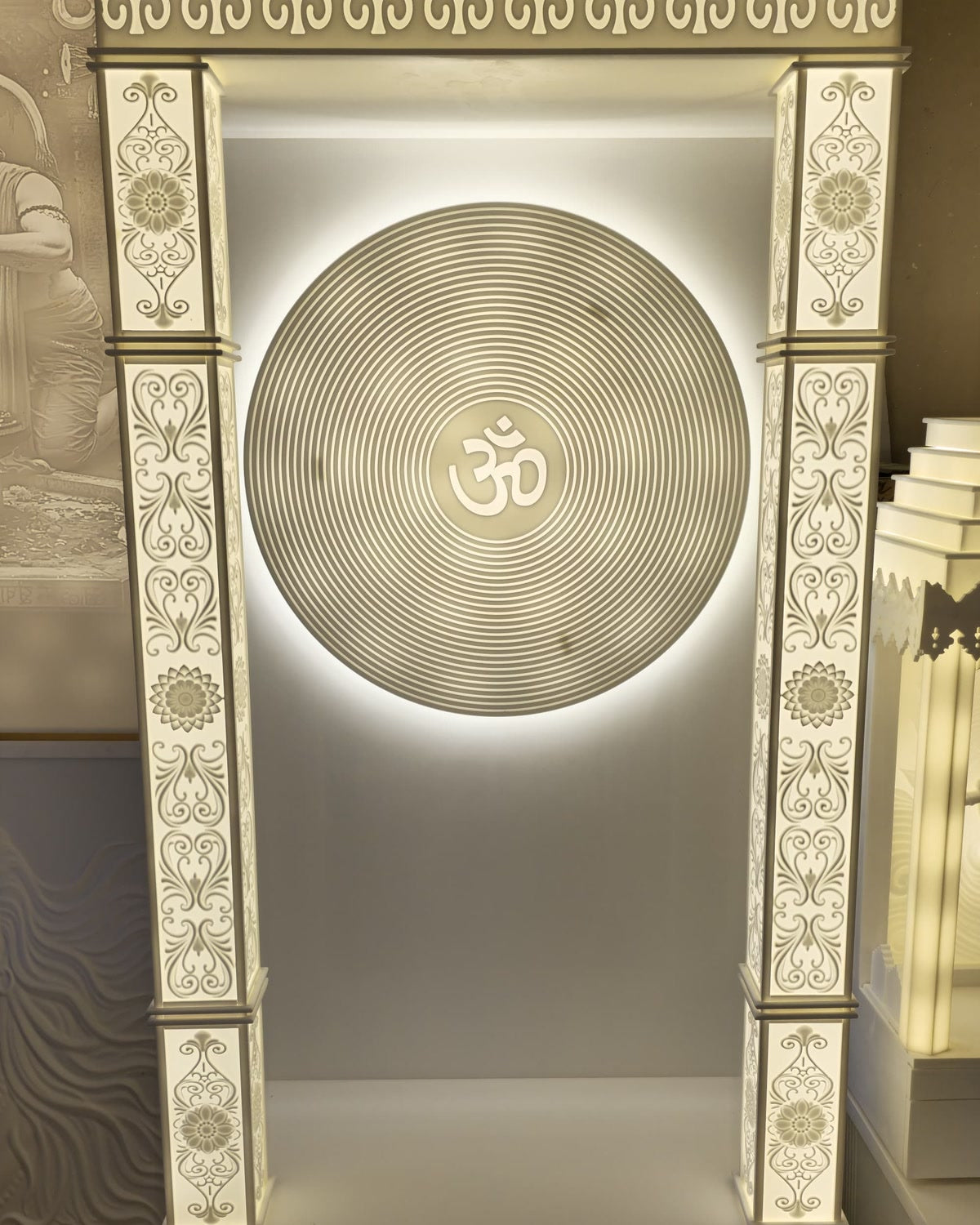 Premium Corian Temple Collection – Designer Corian Mandir Manufacturer Mumbai | Satguru Creations since 1975 - Corian temple collection