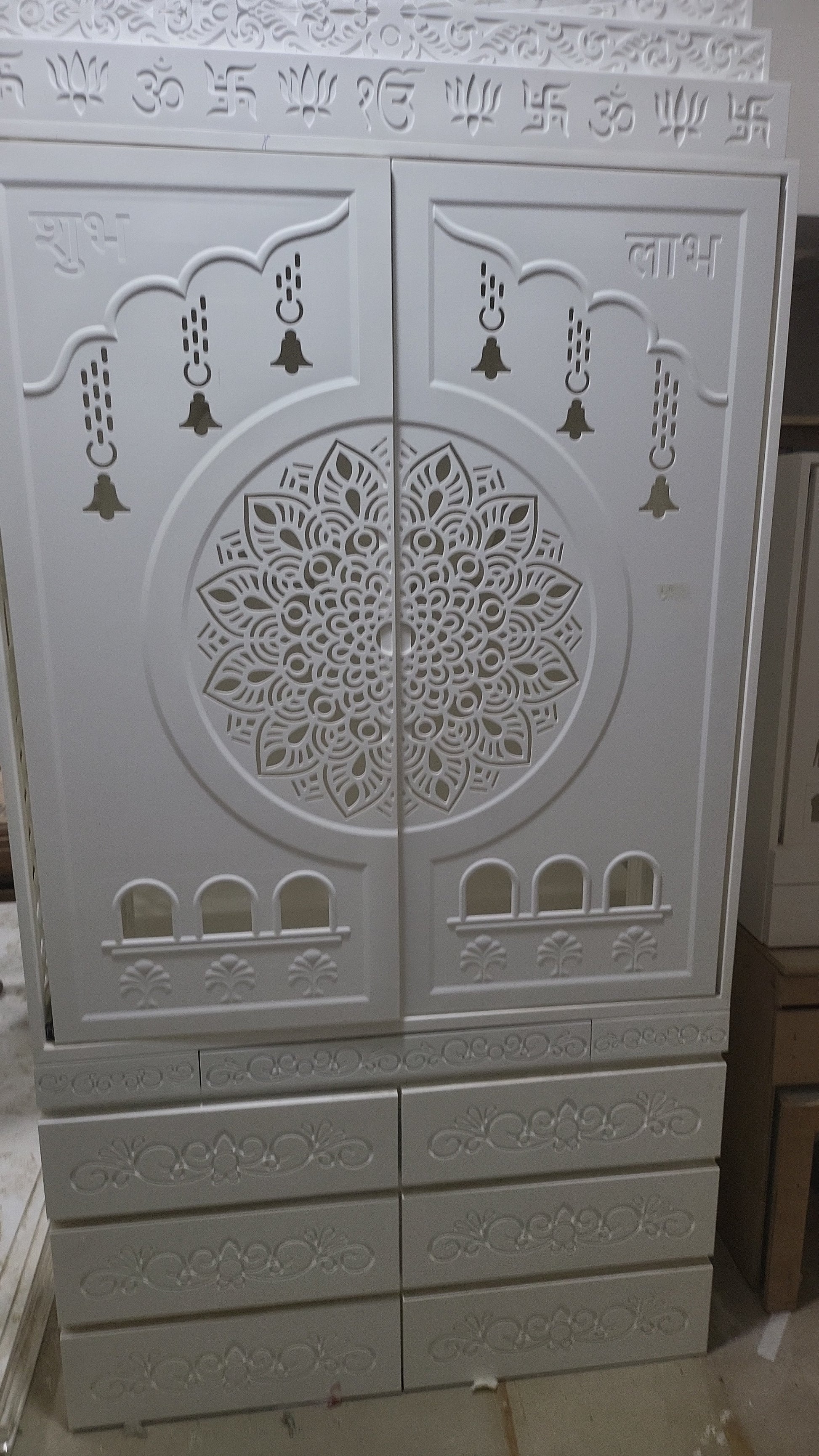 Corian Mandir for home traditional design corian mandir mumbai