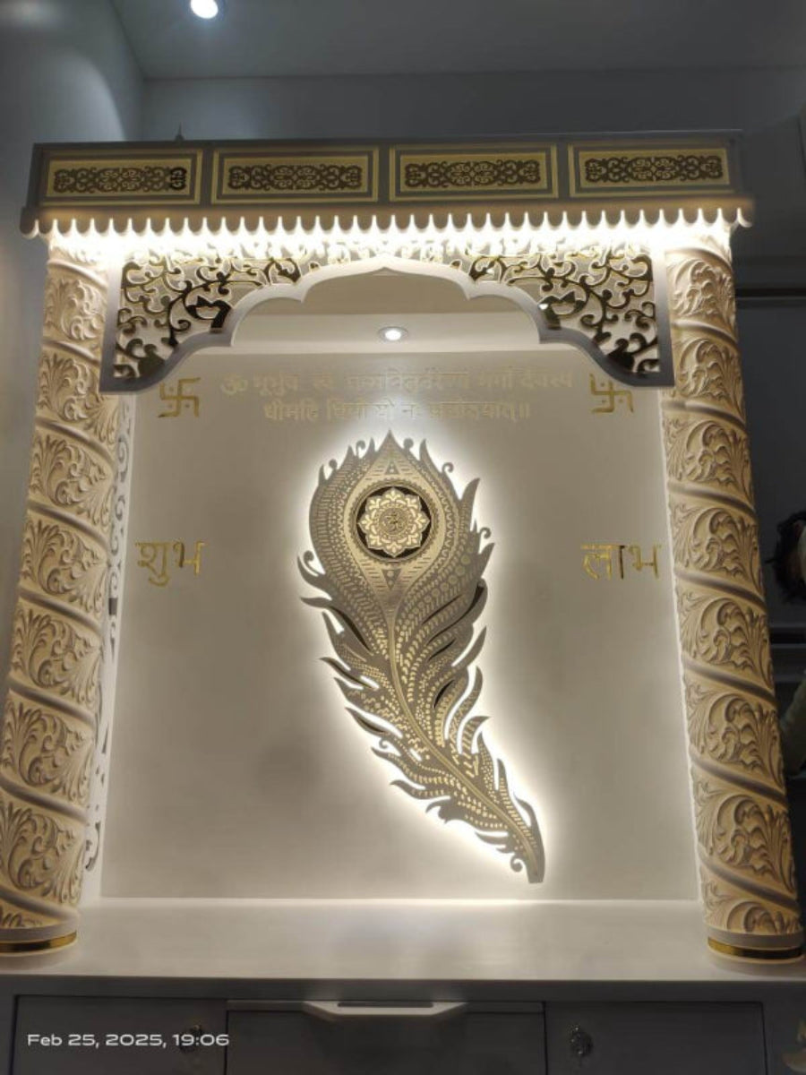 Custom made corian temple intricate designs 