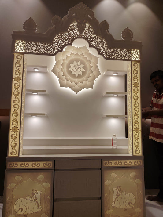 Corian Mandir traditional design - Home temple