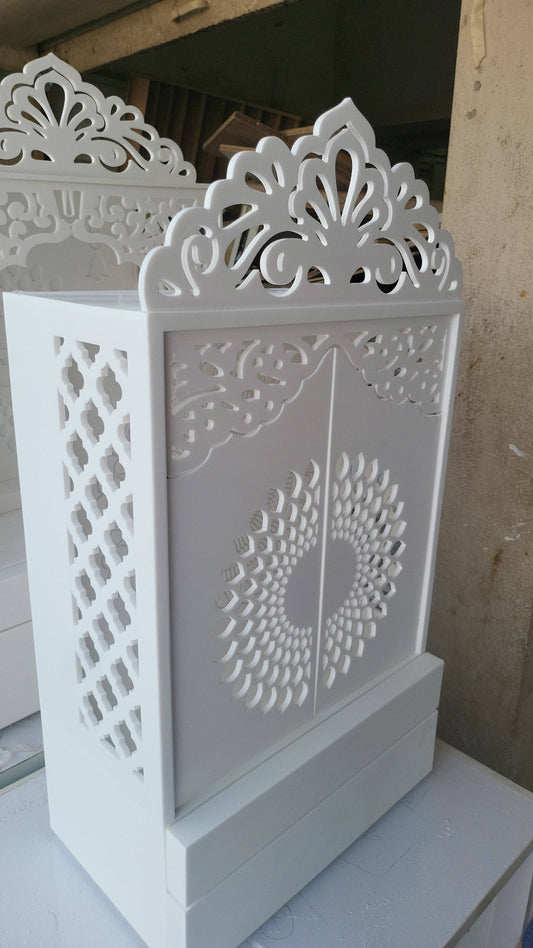 Compact corian Mandir with door wallmount temple corian mandir mumbai