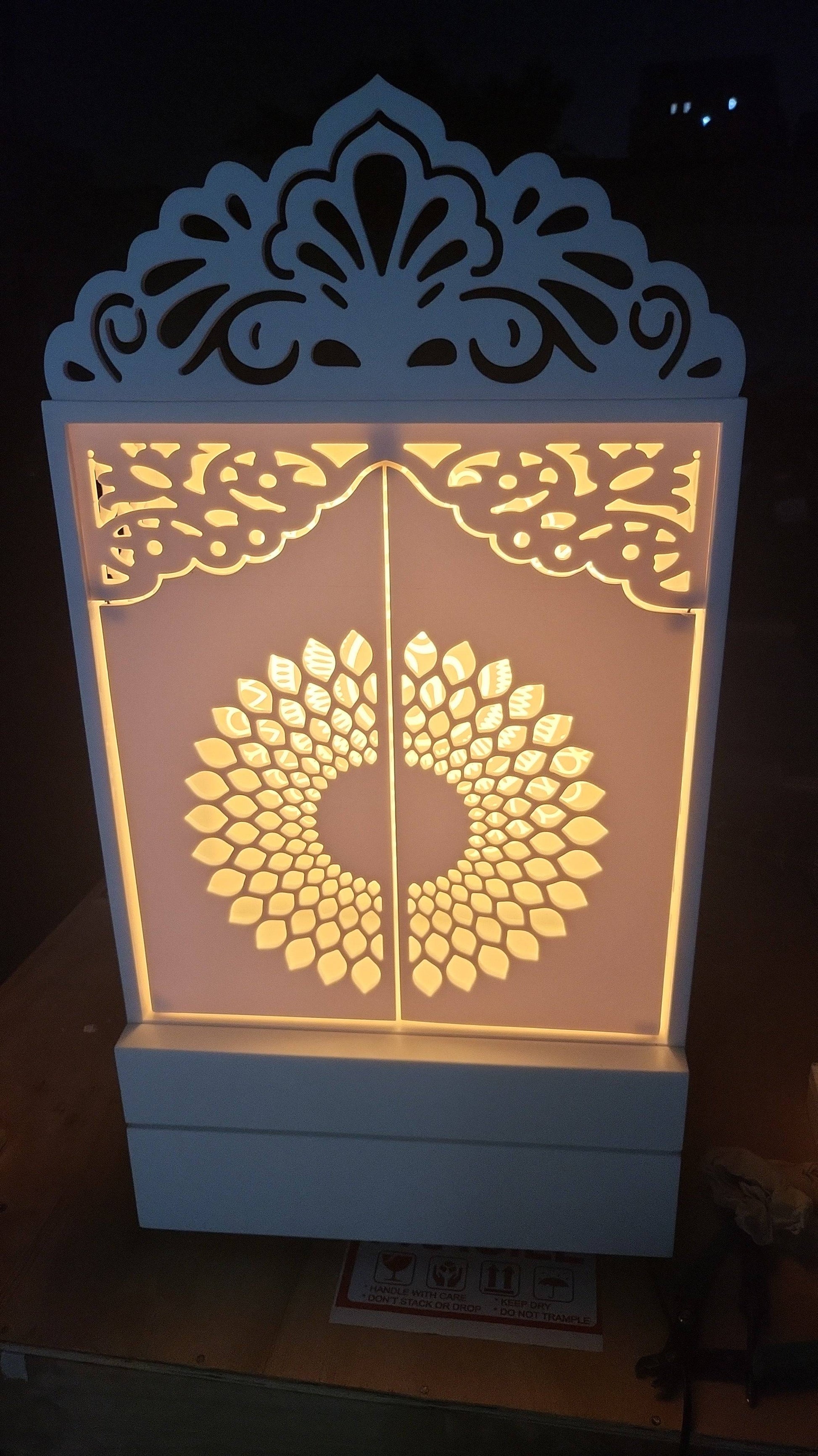 Compact corian Mandir with door wallmount temple corian mandir mumbai