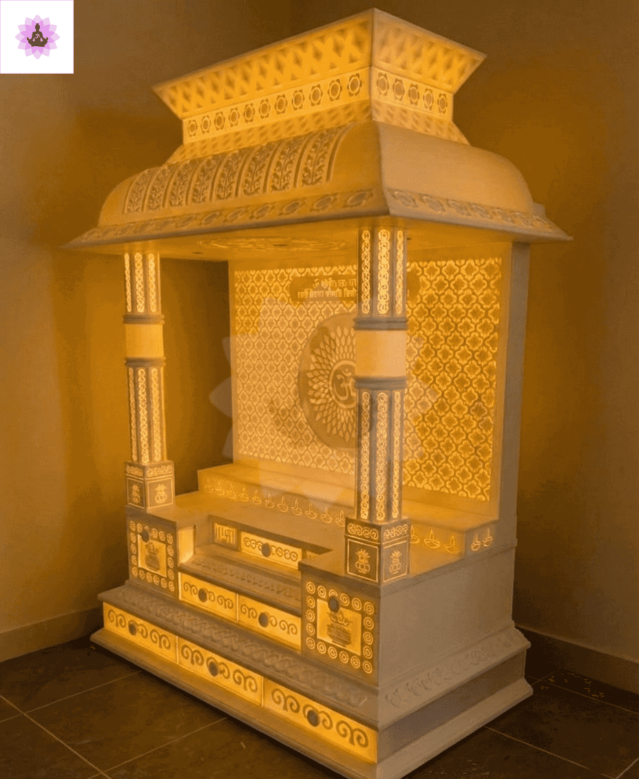 premium corian mandir