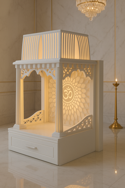 Buy Corian Mandir Online — Pan-India and Export Home Temple — Luxury Indian Home Interior — Satguru Creations