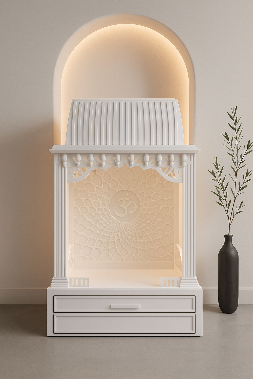 Buy Corian Mandir Online — Pan-India and Export Home Temple — Luxury Indian Home Interior — Satguru Creations