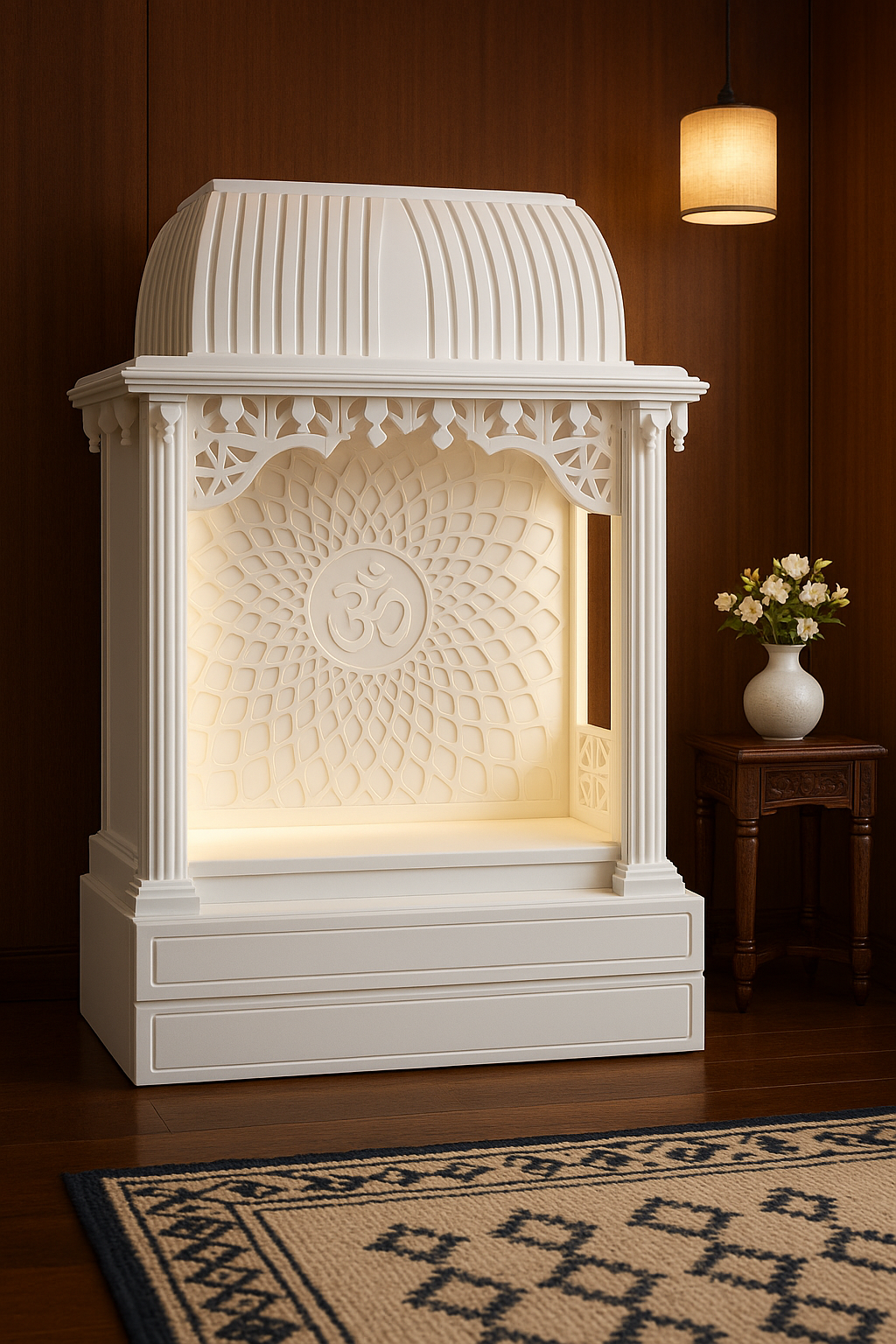 Buy Corian Mandir Online — Pan-India and Export Home Temple — Luxury Indian Home Interior — Satguru Creations