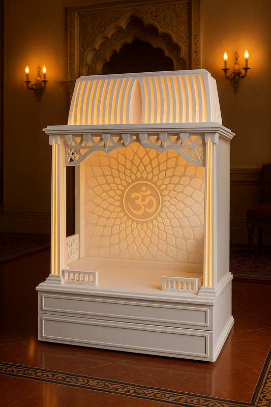 Buy Corian Mandir Online — Pan-India and Export Home Temple — Luxury Indian Home Interior — Satguru Creations
