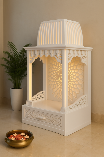 Buy Corian Mandir Online — Pan-India and Export Home Temple — Luxury Indian Home Interior — Satguru Creations