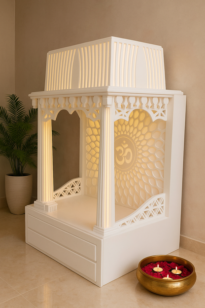 Buy Corian Mandir Online — Pan-India and Export Home Temple — Luxury Indian Home Interior — Satguru Creations