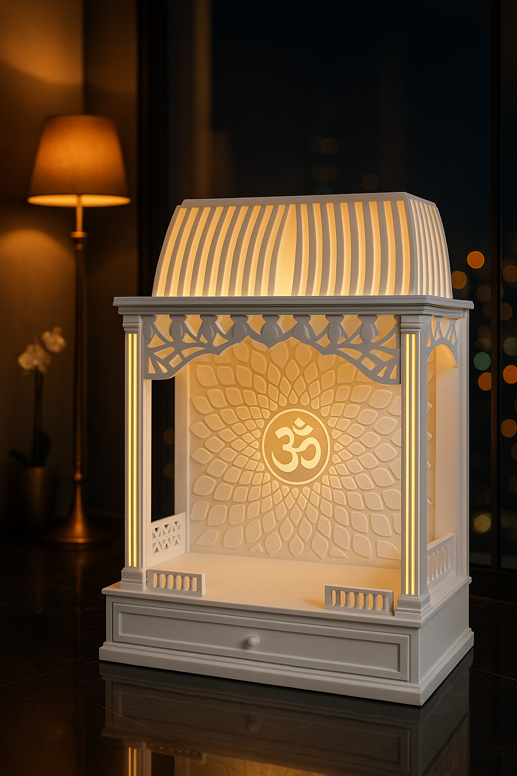 Buy Corian Mandir Online — Pan-India and Export Home Temple — Luxury Indian Home Interior — Satguru Creations