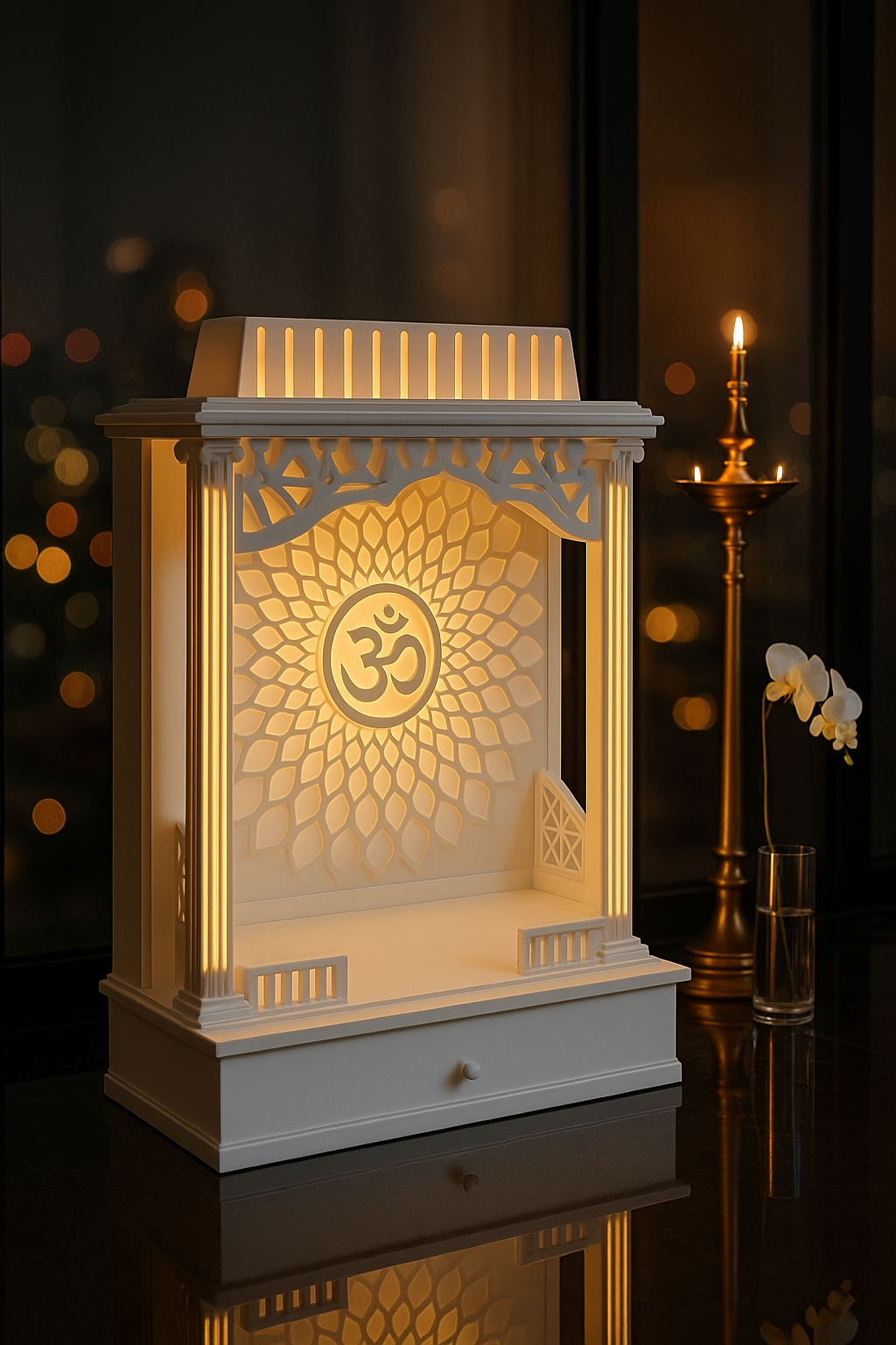 Buy Corian Mandir Online — Pan-India and Export Home Temple — Luxury Indian Home Interior — Satguru Creations