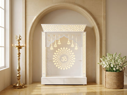 Corian Mandir for Home Online — Pan-India Delivery Temple — Luxury Indian Home Interior — Satguru Creations