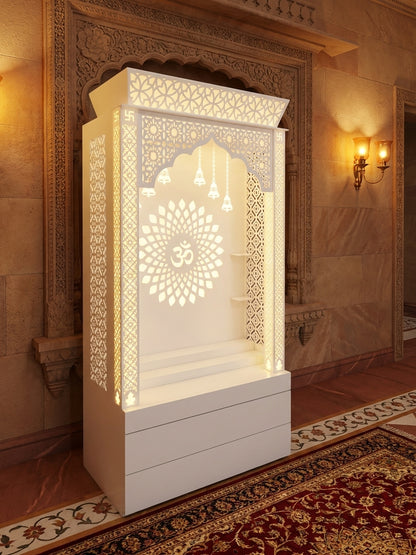 Corian Mandir for Home Online — Pan-India Delivery Temple — Luxury Indian Home Interior — Satguru Creations