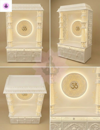 backlit corian mandir premium design