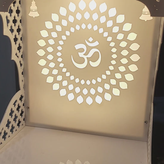 Acrylic Mandir for home Wallmount unit temple