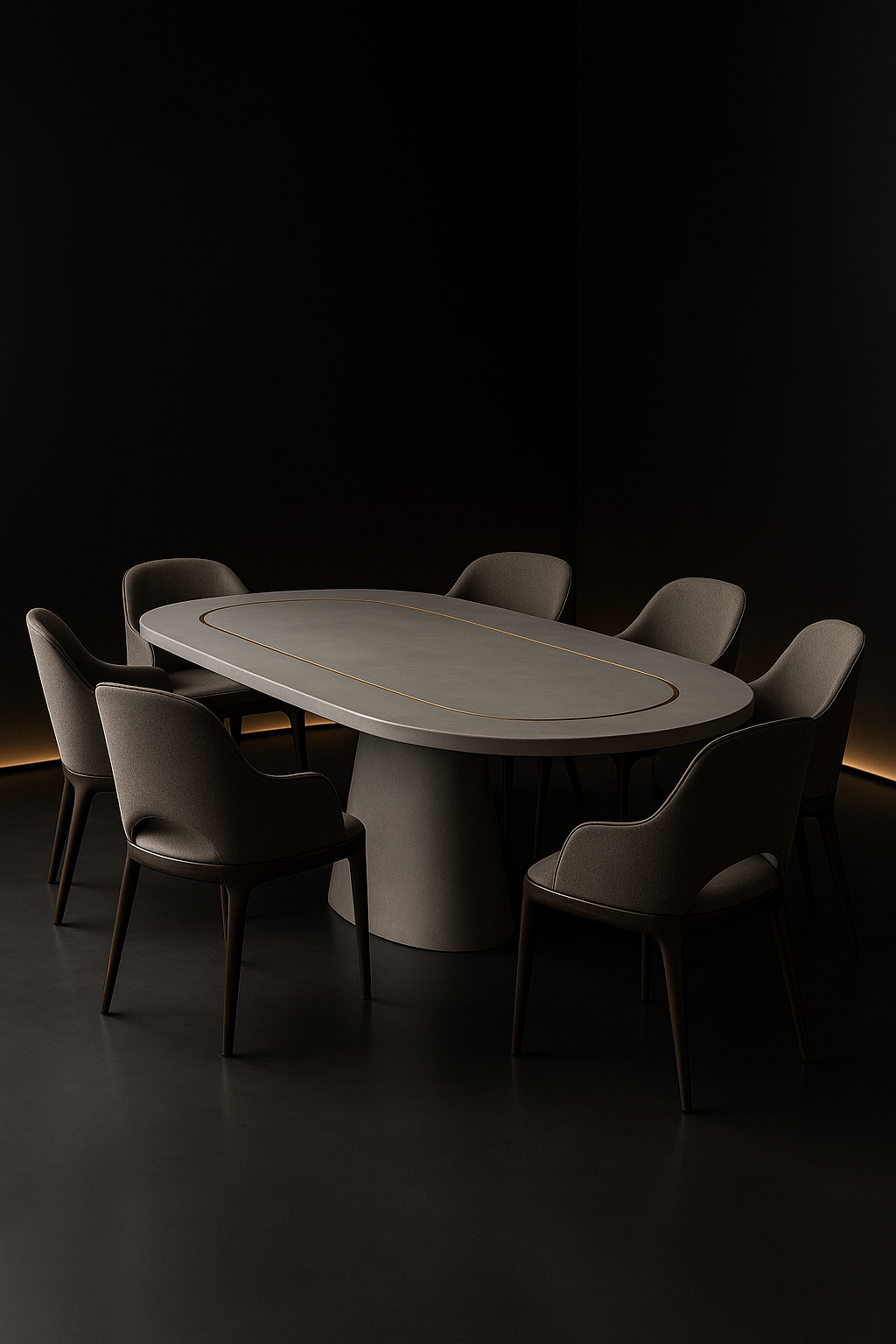 Onyx Racetrack Corian Dining Table by Satguru Creations