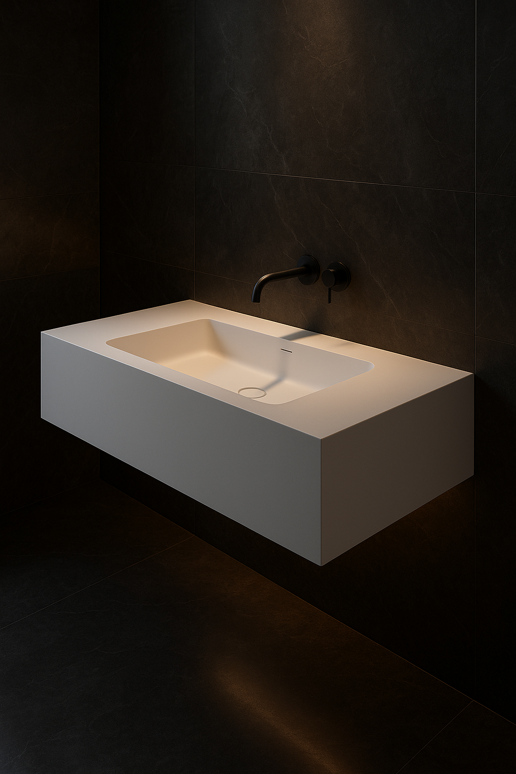 Monolith Single-Basin Floating Vanity by Satguru Creations
